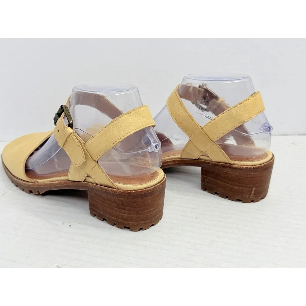 Madewell The Claudie Lugsole Mary Jane Sandals Women's 8.5 Tan Leather